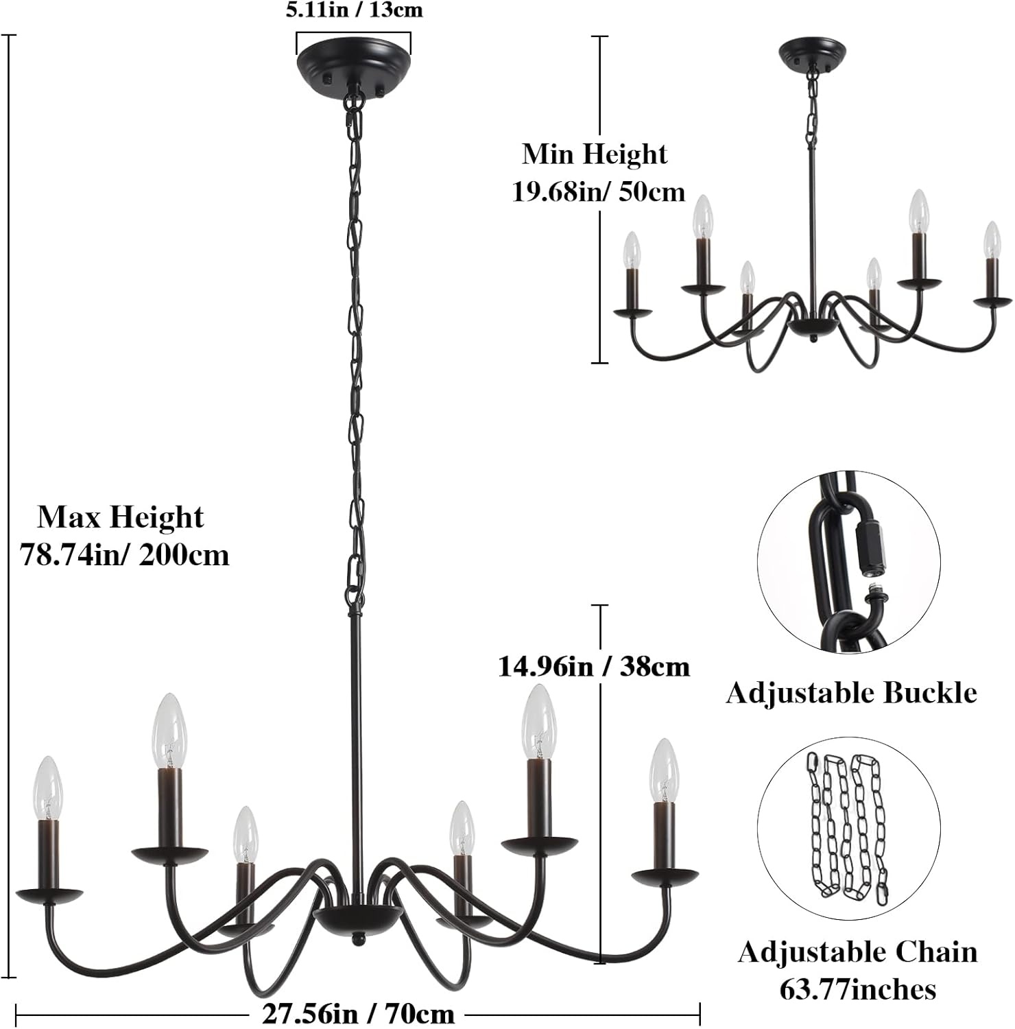 Zwarte Industriële Kroonluchter - 29% Korting