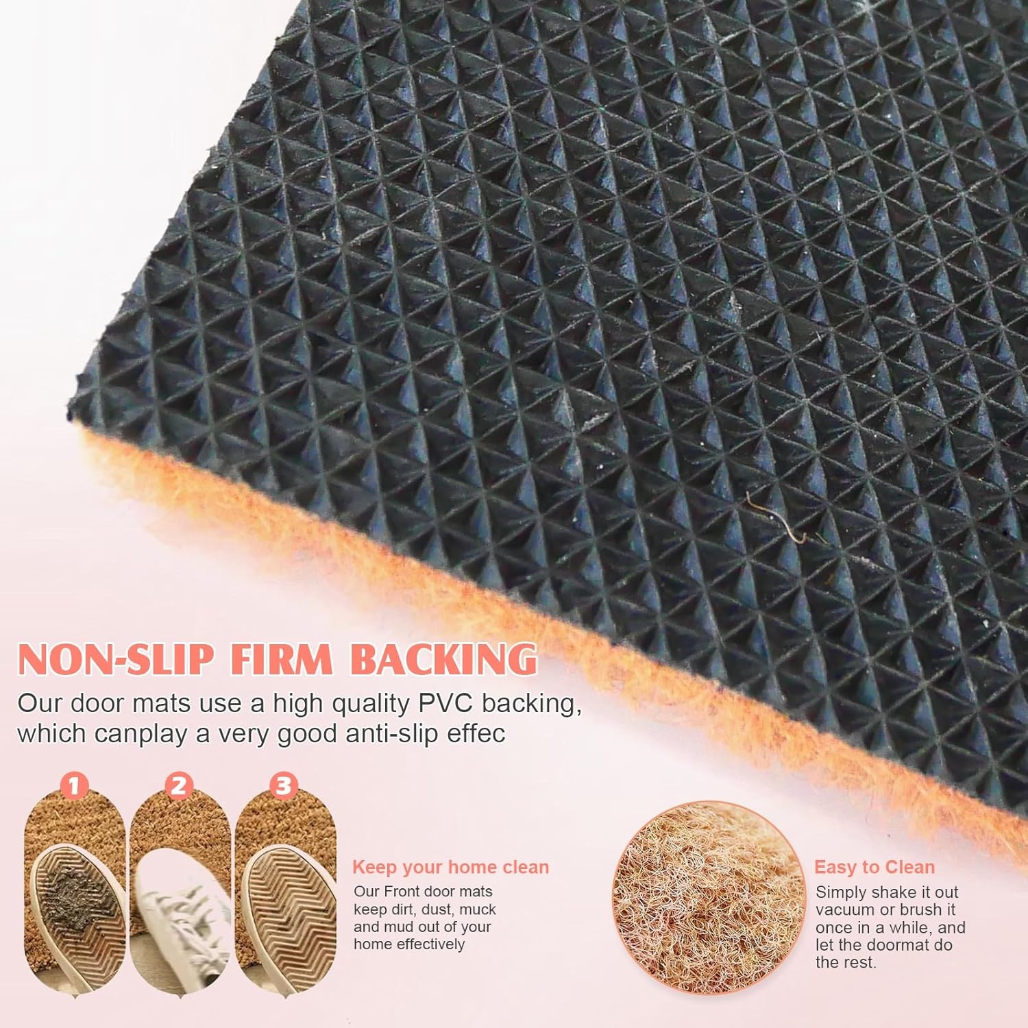 Deurmat Set (2 stuks) - Antislip Buiten - Kunststof Kokos - 40% Korting
