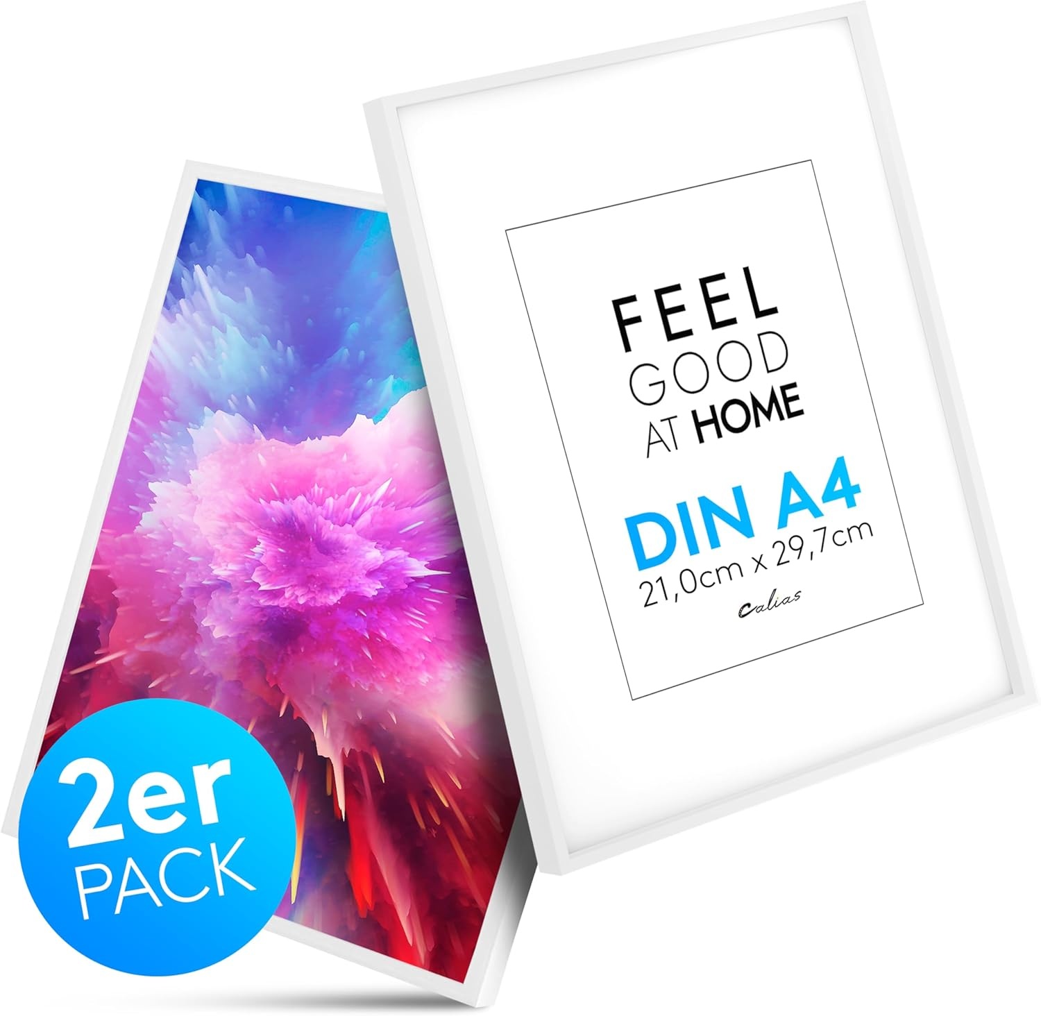 Fotolijst A4 Wit Hout - 2 stuks met Korting!