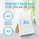 Fotolijst A4 Wit Hout - 2 stuks met Korting!