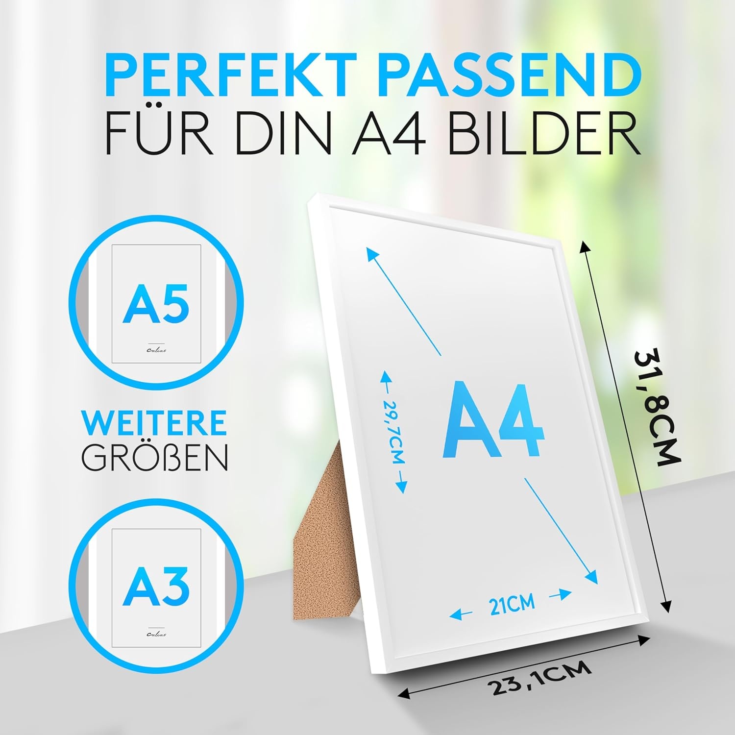 Fotolijst A4 Wit Hout - 2 stuks met Korting!