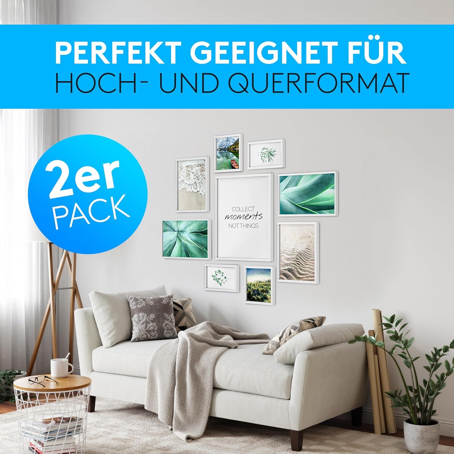 Fotolijst A4 Wit Hout - 2 stuks met Korting!