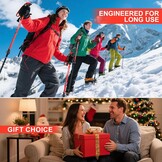 Ninonly Opvouwbare wandelstokken, carbon, Nordic Walking stokken voor dames en heren, lichte telescopische wandelstokken met EVA-handgreep en 3 punten, 150 kg draagkracht voor wandelingen, trekking