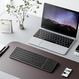 iClever Bluetooth-Toetsenbord, Draadloos en Oplaadbaar, Compact PC-Toetsenbord Voor Meerdere Apparaten Met Stabiele USB-C-Verbinding, Stil en Compatibel Met Mac Voor iPad