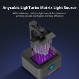 ANYCUBIC Photon Mono 4 Resin 3D Printer, 7'' 10K Mono LCD-scherm met stabiele LighTurbo lichtbron, 70mm/u snel printen, printvolume 6,04'' x 3,42'' x 6,49''