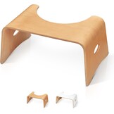 Well Care Fysiologische toiletkruk van zwart hout, gemaakt in Frankrijk, wc-voet voor volwassenen, kleine bank, voetsteun voor de positie van squatty, anti-constipatie