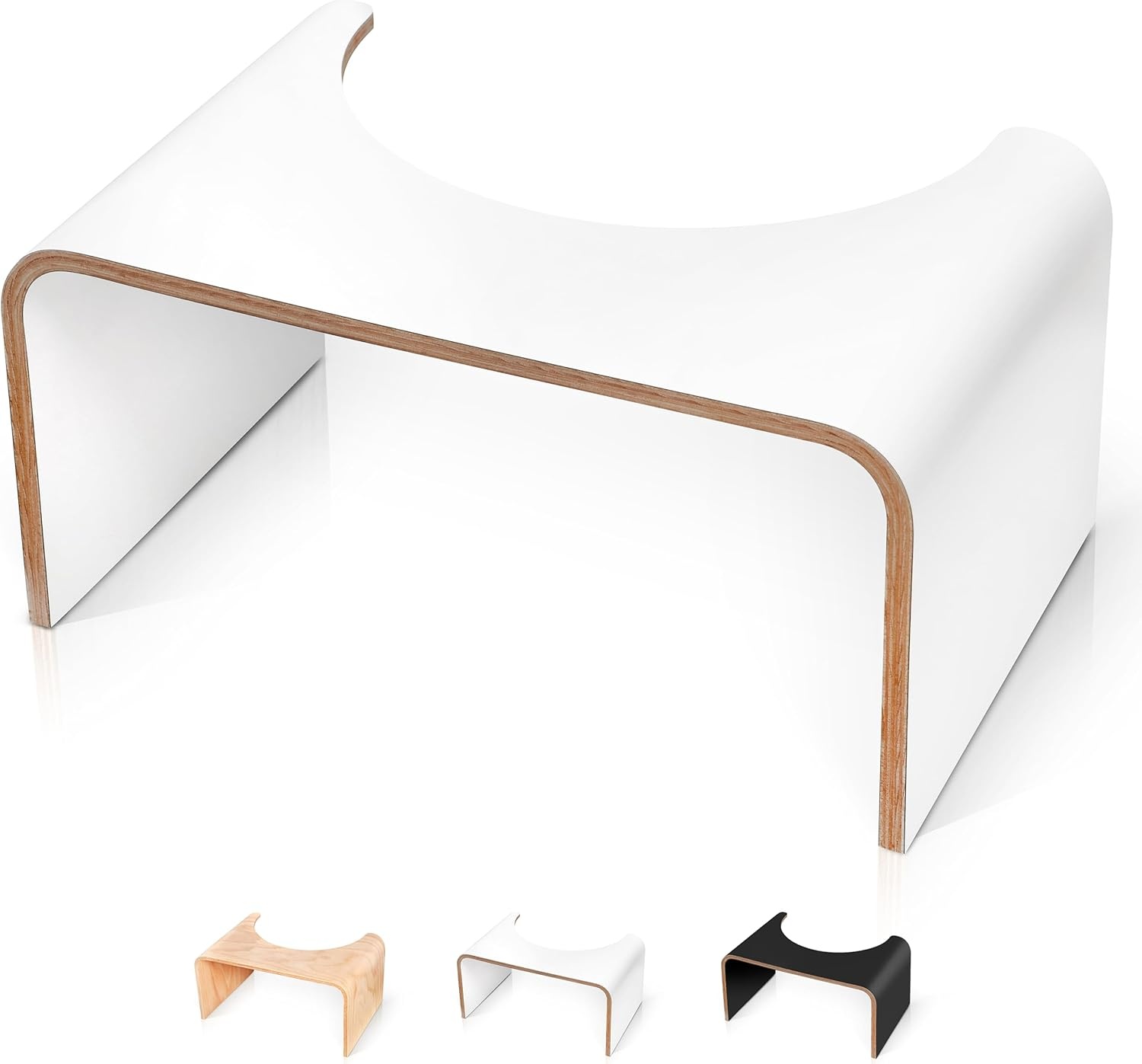 Well Care Fysiologische toiletkruk van zwart hout, gemaakt in Frankrijk, wc-voet voor volwassenen, kleine bank, voetsteun voor de positie van squatty, anti-constipatie