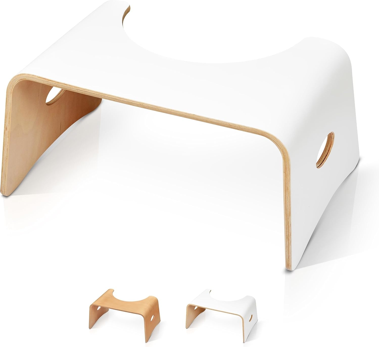 Well Care Fysiologische toiletkruk van zwart hout, gemaakt in Frankrijk, wc-voet voor volwassenen, kleine bank, voetsteun voor de positie van squatty, anti-constipatie