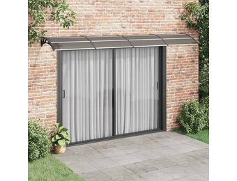 vidaXL Deurluifel 400x100 cm polycarbonaat zwart