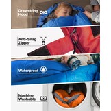 MalloMe Kampeerslaapzak Roze Pluche Comfort - 0 tot 18°C