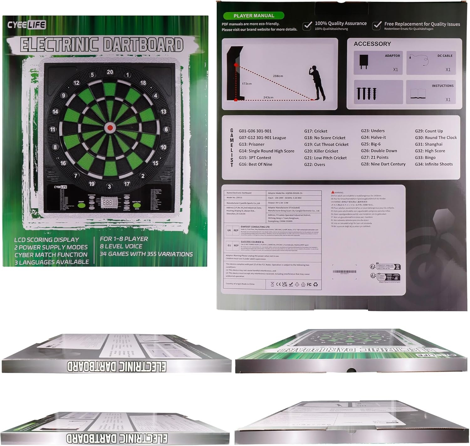 Elektronisch Dartbord met 34 Spellen & Duitse Stem - 34% Korting!