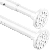 Telescopische gordijnroede, extra lang, 4 meter, geen boren nodig, kledingstang, voor badkamer, douchegordijn, slaapkamer, wit, 350-405 cm, doorsnede 32 mm