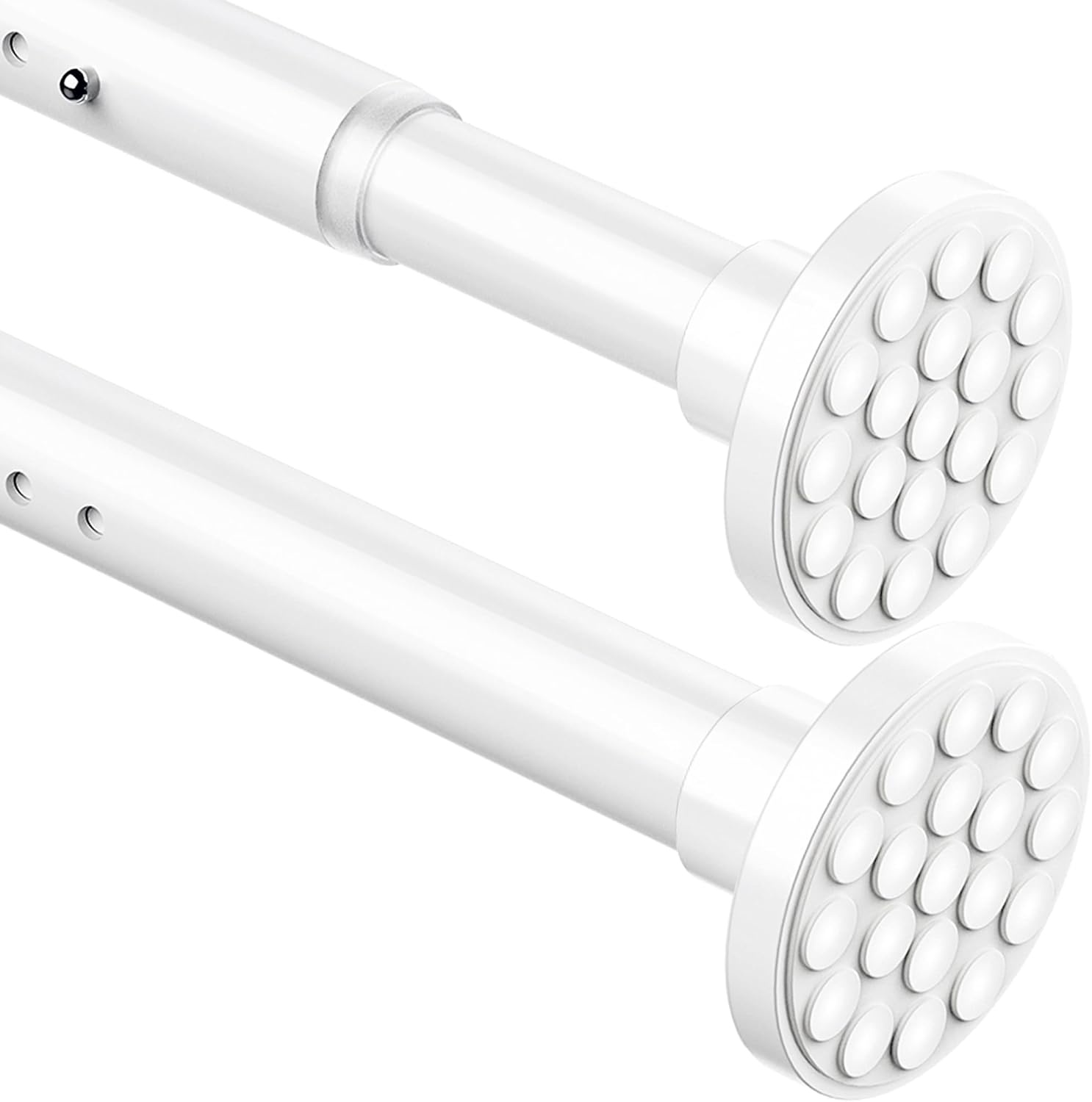 Telescopische gordijnroede, extra lang, 4 meter, geen boren nodig, kledingstang, voor badkamer, douchegordijn, slaapkamer, wit, 350-405 cm, doorsnede 32 mm