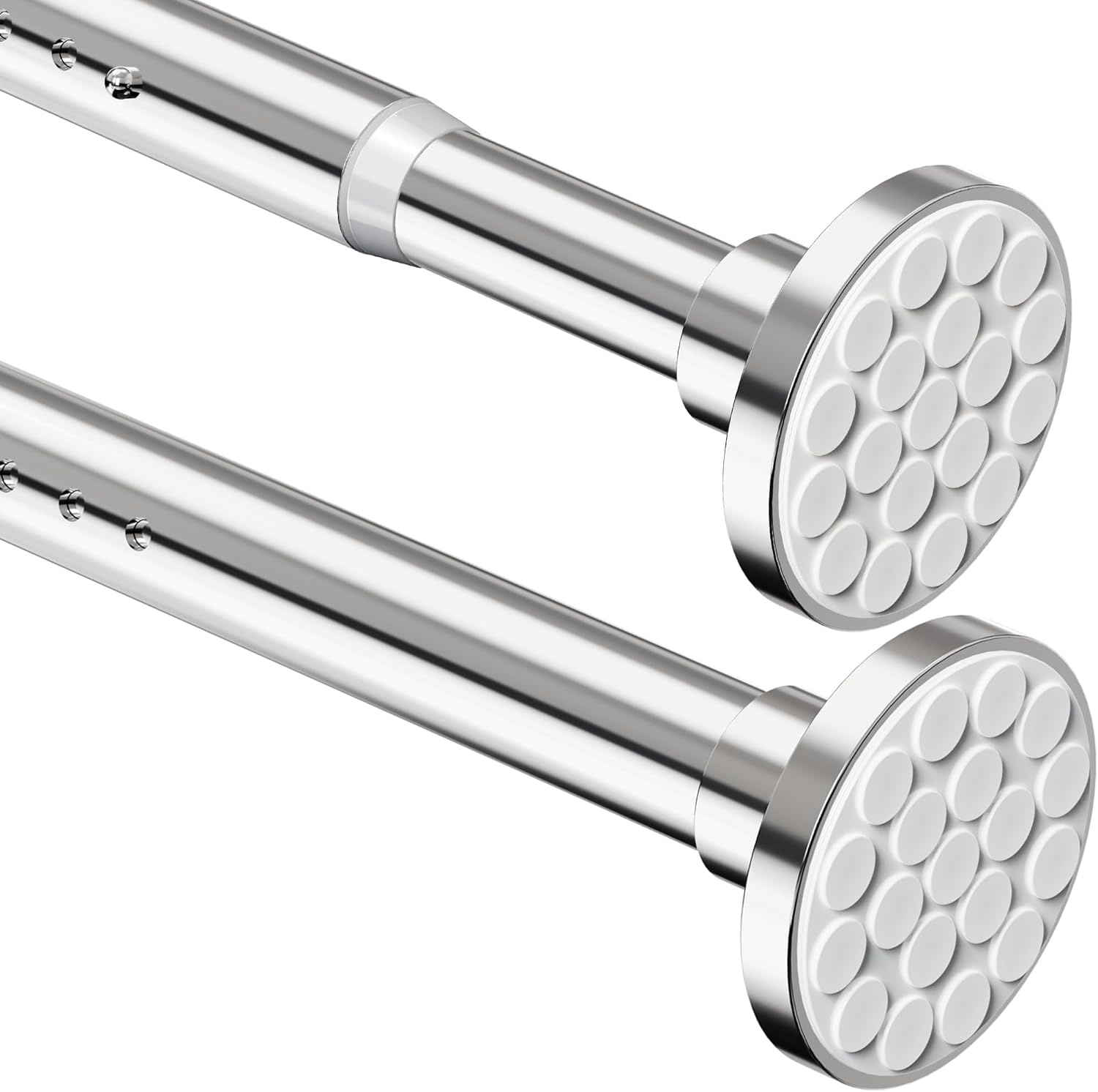 Telescopische gordijnroede, extra lang, 4 meter, geen boren nodig, kledingstang, voor badkamer, douchegordijn, slaapkamer, wit, 350-405 cm, doorsnede 32 mm