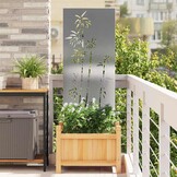 VidaXL Tuin Privacy Screen Bloemen Zilver 50x140cm - 72% Korting!