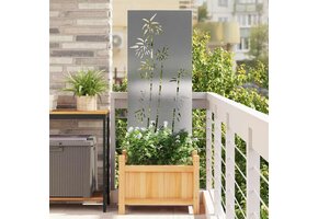 vidaXL Tuin Privacy Scherm Bloemen Zilver Roestvrij Staal - 84% Korting
