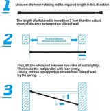 Extra Lange Telescopische Gordijnroede Wit 190-360cm (29% Korting)