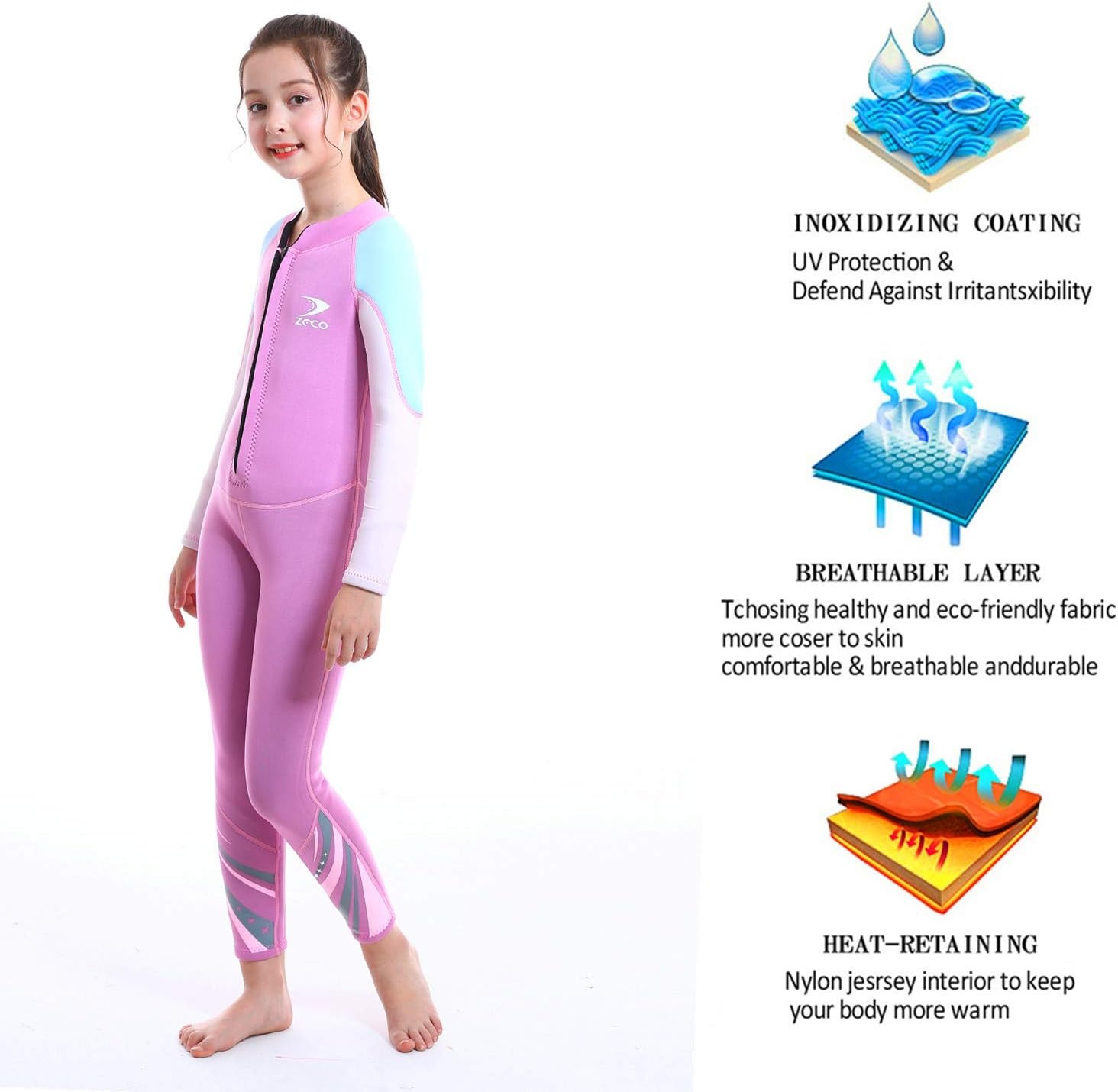 Kinder Wetsuit 2.5mm - Warm & UV-Beschermend - 29% Korting