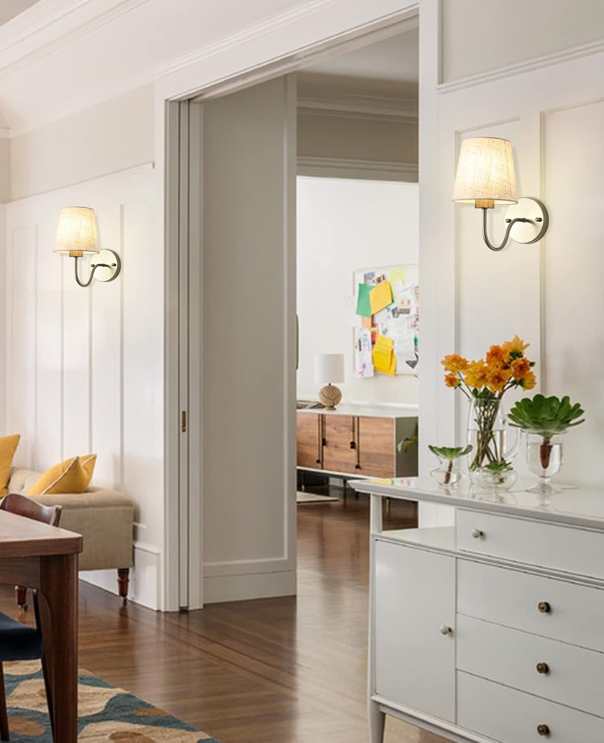 Set van 2 Gouden Wandlampen met E27 Fitting