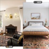 Set van 2 Gouden Wandlampen met E27 Fitting