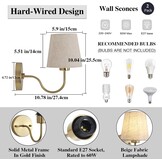 Set van 2 Gouden Wandlampen met E27 Fitting