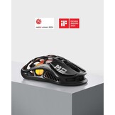 GravaStar Mercury M2 Gaming-muis – MMO gaming-muis voor computer met optische sensor 26.000 dpi – licht uitgehold design – 5 programmeerbare toetsen – 5 dynamische lichtsync RGB-modi – stealth zwart
