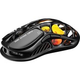 GravaStar Mercury M2 Gaming-muis – MMO gaming-muis voor computer met optische sensor 26.000 dpi – licht uitgehold design – 5 programmeerbare toetsen – 5 dynamische lichtsync RGB-modi – stealth zwart