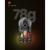 GravaStar Mercury M2 Gaming-muis – MMO gaming-muis voor computer met optische sensor 26.000 dpi – licht uitgehold design – 5 programmeerbare toetsen – 5 dynamische lichtsync RGB-modi – stealth zwart