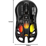 GravaStar Mercury M2 Gaming-muis – MMO gaming-muis voor computer met optische sensor 26.000 dpi – licht uitgehold design – 5 programmeerbare toetsen – 5 dynamische lichtsync RGB-modi – stealth zwart