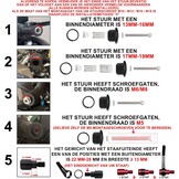 Zwarte Motorfiets Stuurspiegel CNC Aluminium - 58% Korting