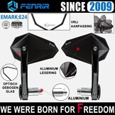 FENRIR Motorfiets Spiegels Stuurspiegel Achteruitkijkspiegel Motorfietsen zwart CNC Aluminium profiel Ontspiegeld Naked Bike Sport Scrambler voor Honda Suzuki Kawasaki Yamaha ducati BMW Aprilia Vespa