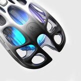 GravaStar Mercury M1 Pro draadloze gamingmuis, lichtgewicht magnesiumlegering, 26.000 DPI, PAW3395DM-sensor, 5 programmeerbare knoppen, ondersteuning bekabeld/2,4 GHz/BT, tot 200 uur batterij