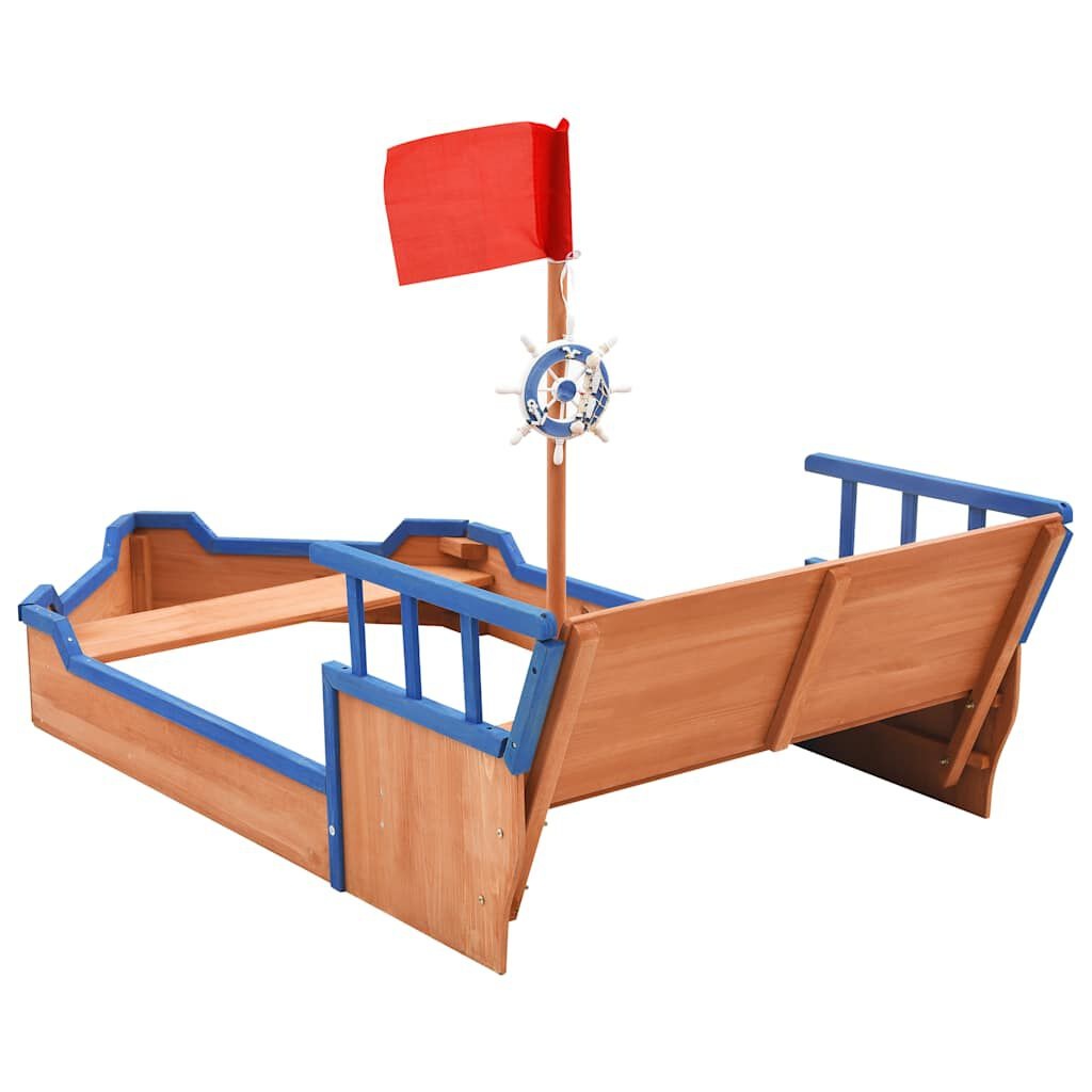 vidaXL Zandbak piratenschip 190x94,5x101 cm vurenhout