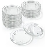 Transparante onderzetters, glazen voor kaarsen (16 stuks), kaarsenhouder, stompkaarsen, ideaal voor spa-decoraties, bruiloften, feesten, woondecoratie, tafeldecoratie en geschenken