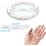 Transparante onderzetters, glazen voor kaarsen (16 stuks), kaarsenhouder, stompkaarsen, ideaal voor spa-decoraties, bruiloften, feesten, woondecoratie, tafeldecoratie en geschenken