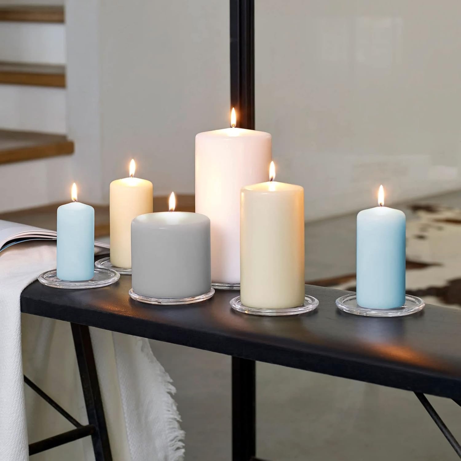 Transparante onderzetters, glazen voor kaarsen (16 stuks), kaarsenhouder, stompkaarsen, ideaal voor spa-decoraties, bruiloften, feesten, woondecoratie, tafeldecoratie en geschenken