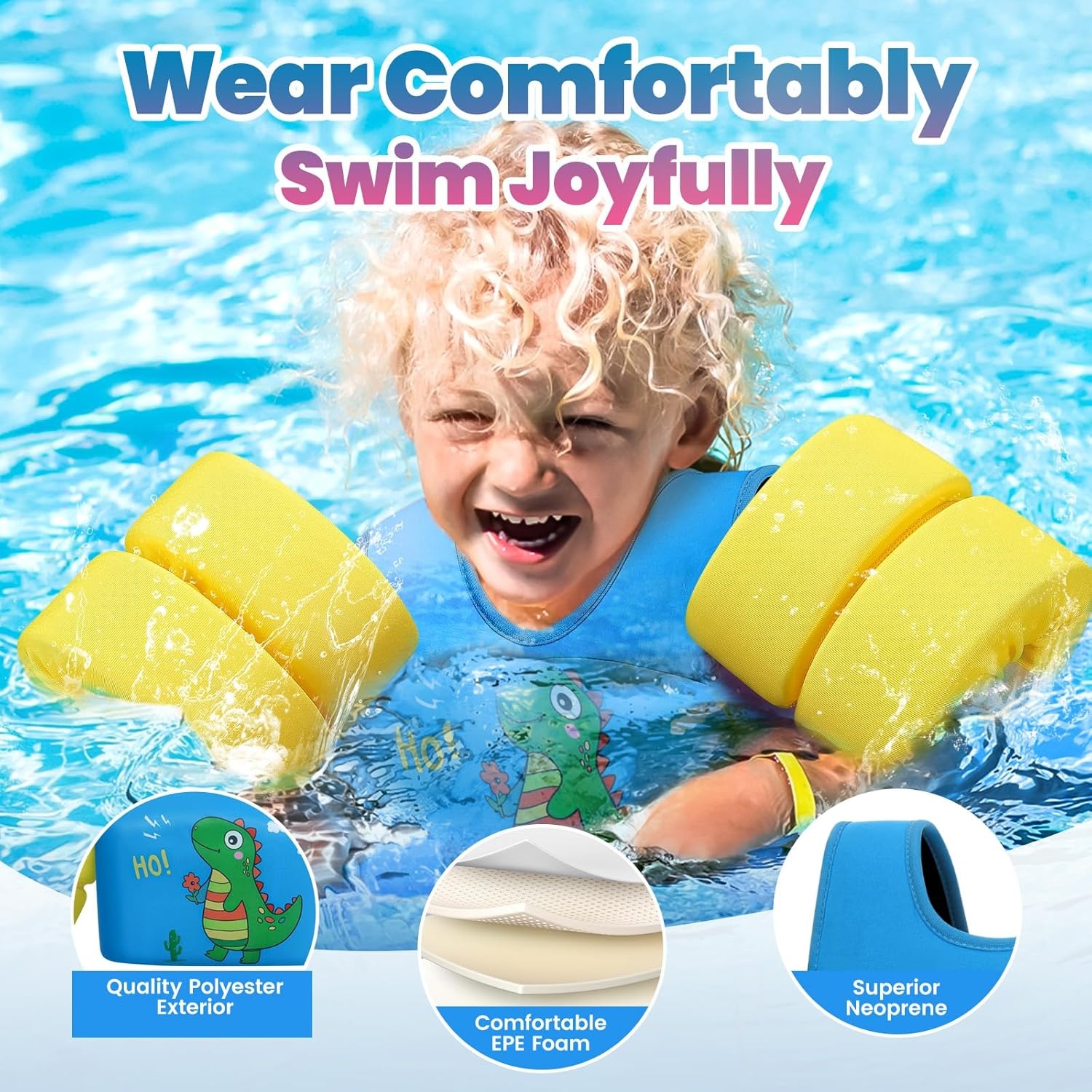 HeySplash Zwemvest voor Kinderen 15-30 kg | Verstelbaar & Veilig | Zwemleren
