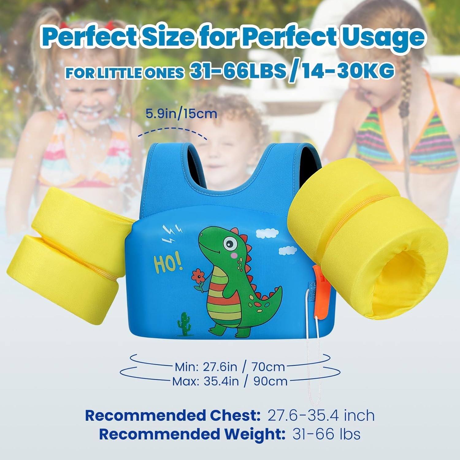 Zwemvest Kinderen 15-30 kg - Leren Zwemmen Veilig & Comfortabel