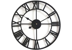 Stille Wandklok Metaal Zwart 40cm - 35% Korting!