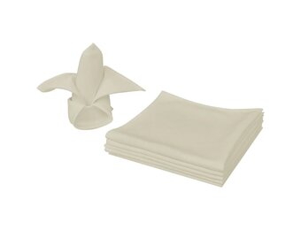 vidaXL Servetten 25 stuks créme 50x50 cm