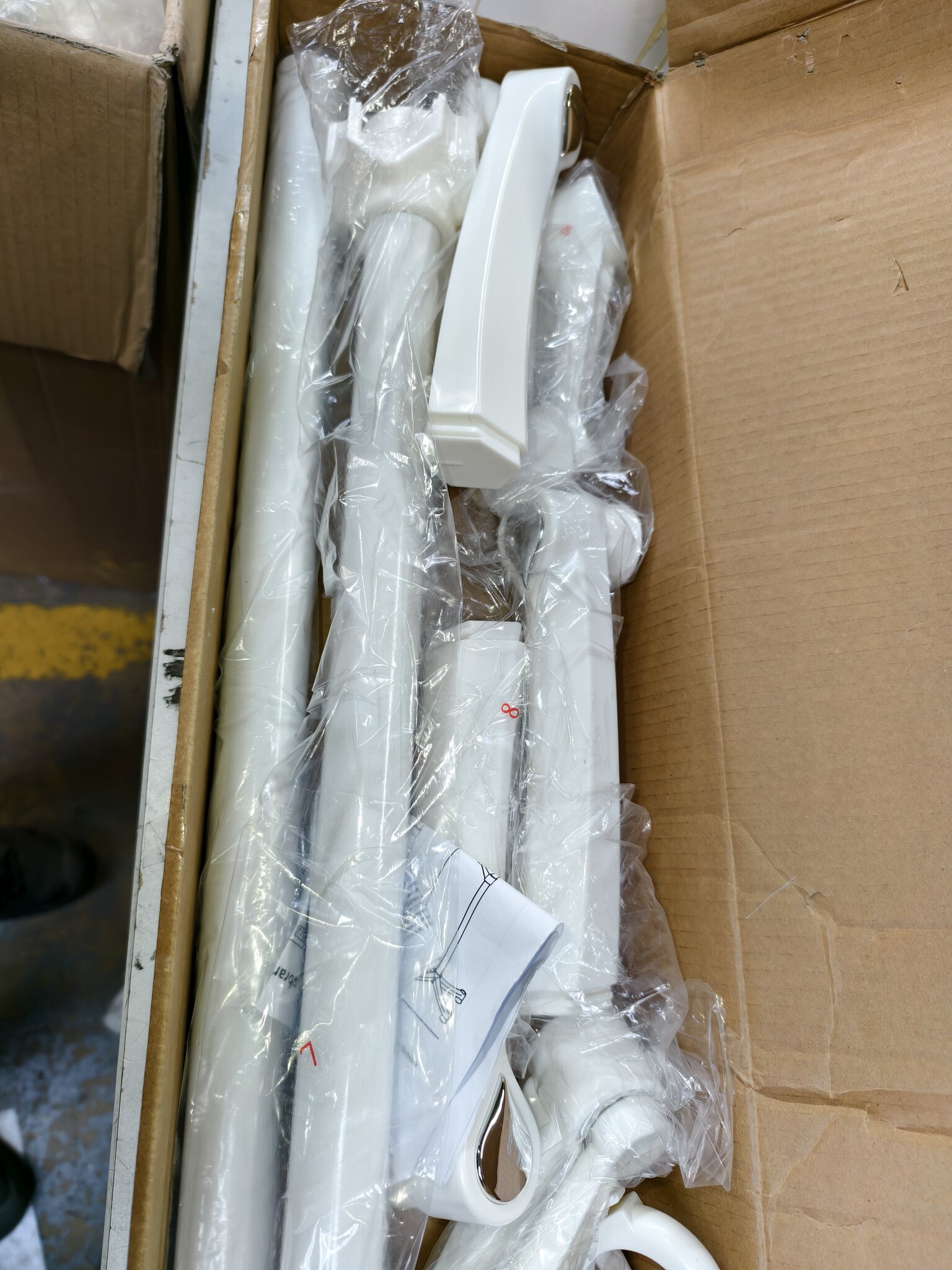 Staande kapstok 180cm - Staal – Wit