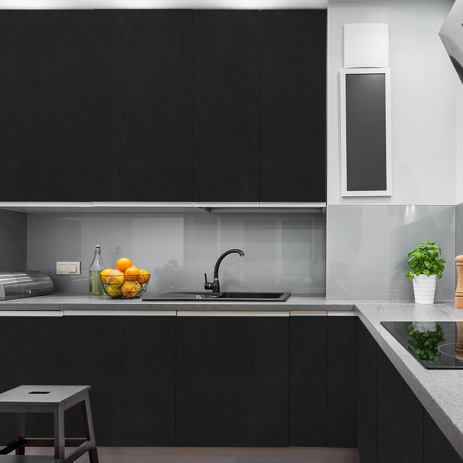 Houtlook Vinyl Folie Zwart (60x600cm) - 55% Korting