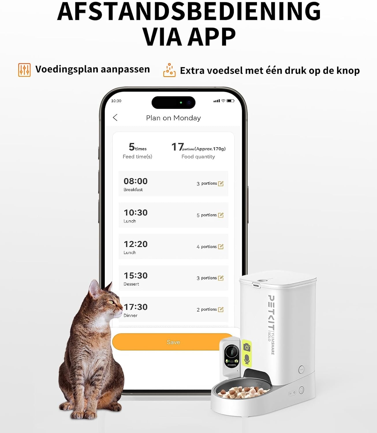 Slimme Voerautomaat met Camera & WiFi - 3L - 30% Korting