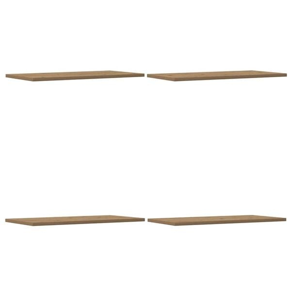 VidaXL Wandschappen 4 stuks, Bewerkt Hout, Artisanaal Eiken - 75% Korting!