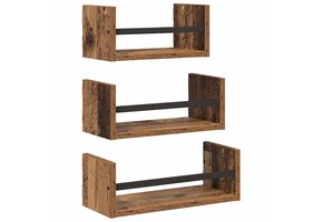 vidaXL Wandplankenset Oud Hout - 3x Planken met 33% Korting!