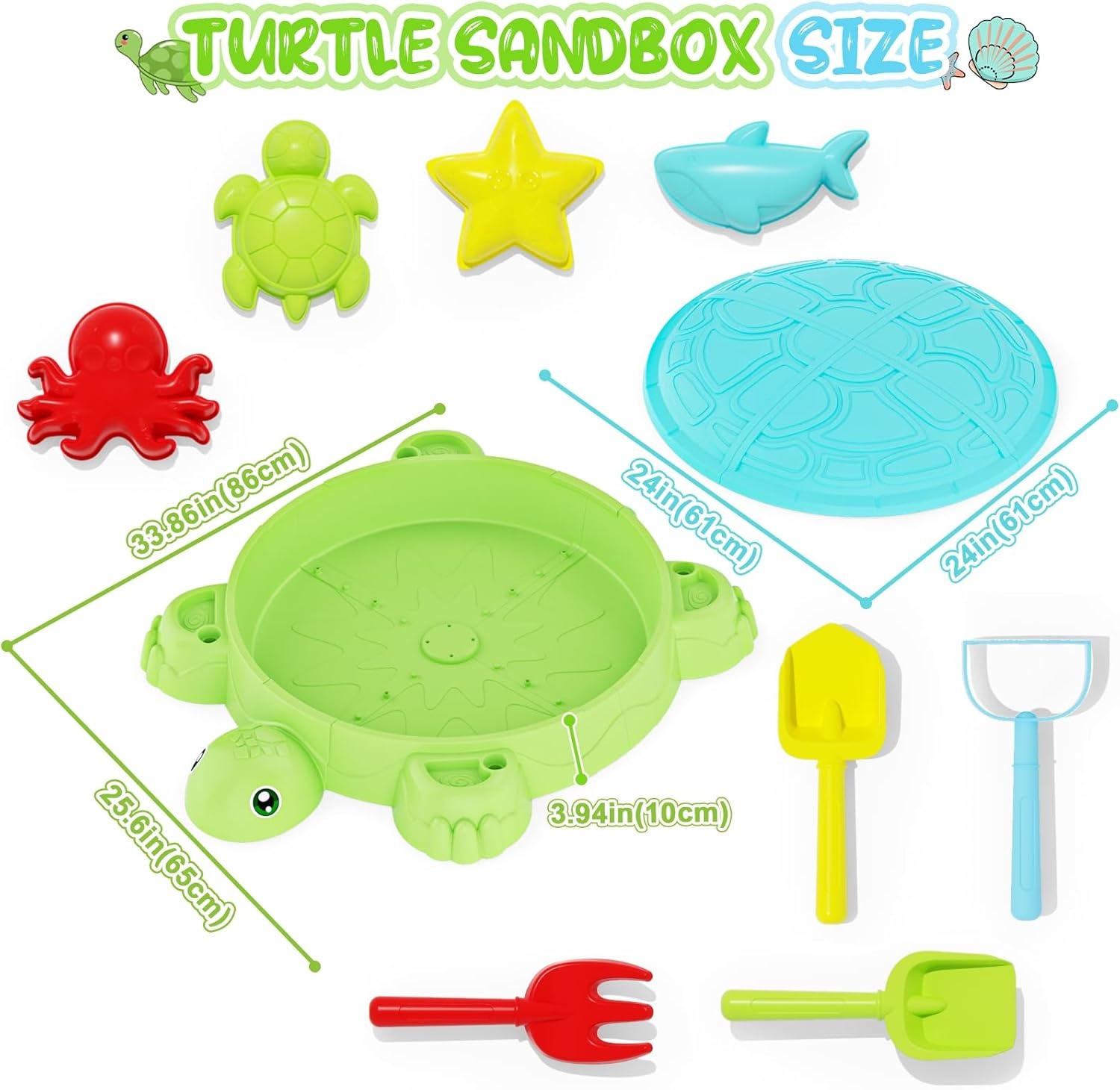 Schildpad Zandbak met Speelset - 34% Korting!