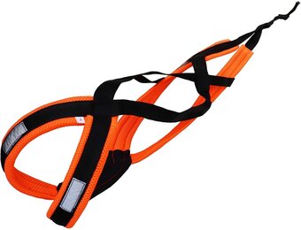 Honden tuigje X-back Zwart Neon Oranje - Ideaal voor hondensporten!
