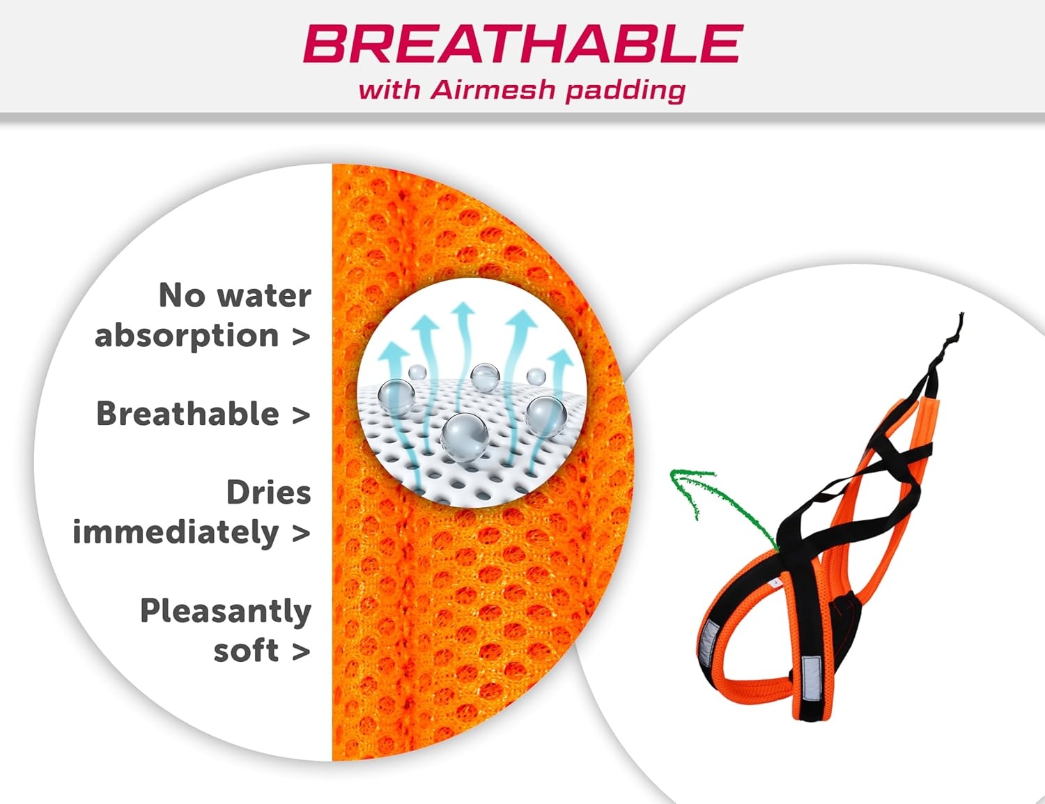 Honden tuigje X-back Zwart Neon Oranje - Ideaal voor hondensporten!