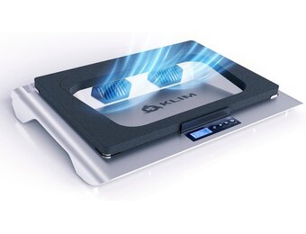 KLIM Everest Laptop Cooling Pad - Verzegeld schuim voor maximale prestaties - Krachtige turbo-ventilator 4300 tpm -koeler - Voorkomt oververhitting en bescherm je laptop - 14-17,3 inch