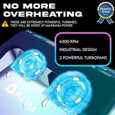 KLIM Everest Laptop Cooling Pad - Verzegeld schuim voor maximale prestaties - Krachtige turbo-ventilator 4300 tpm -koeler - Voorkomt oververhitting en bescherm je laptop - 14-17,3 inch